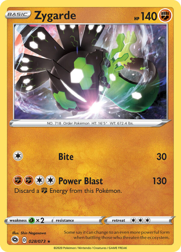 028/073 Zygarde (Champion's Path - Sword & Shield) Rare Holo - Pkmn  - Basic - English