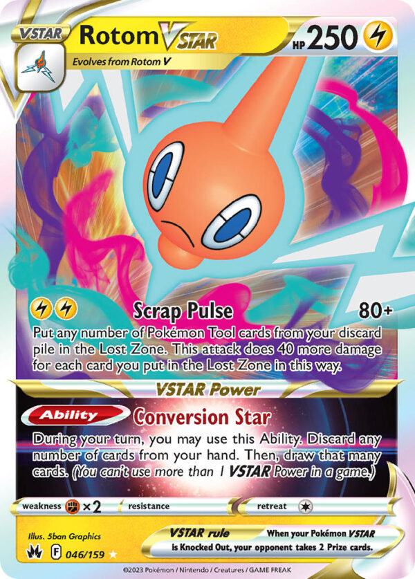 046/159 Rotom VSTAR (Crown Zenith - Sword & Shield) Holo Rare VSTAR - Pkmn  - VSTAR - English