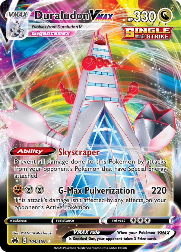 104/159 Duraludon VMAX (Crown Zenith - Sword & Shield) Holo Rare VMAX - Pkmn  - VMAX - English