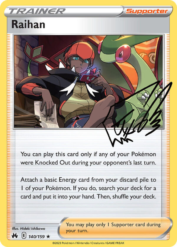 140/159 Raihan (Crown Zenith - Sword & Shield) Rare Holo - Trainer  - Supporter - English
