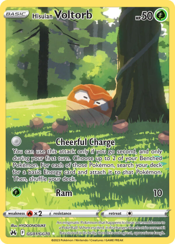 GG01/070 Hisuian Voltorb (Crown Zenith Galarian Gallery - Sword & Shield) Trainer Gallery Holo Rare - Pkmn  - Basic - English