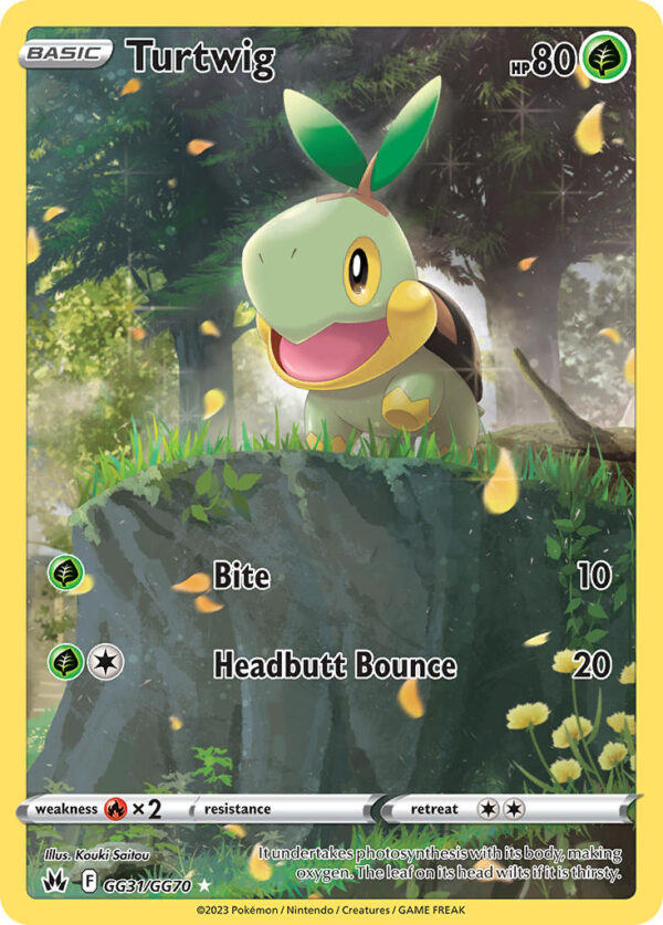 GG31/070 Turtwig (Crown Zenith Galarian Gallery - Sword & Shield) Trainer Gallery Holo Rare - Pkmn  - Basic - English