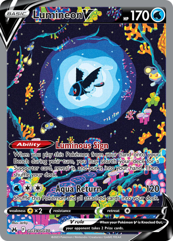 GG39/070 Lumineon V (Crown Zenith Galarian Gallery - Sword & Shield) Trainer Gallery Holo Rare - Pkmn  - Basic - English