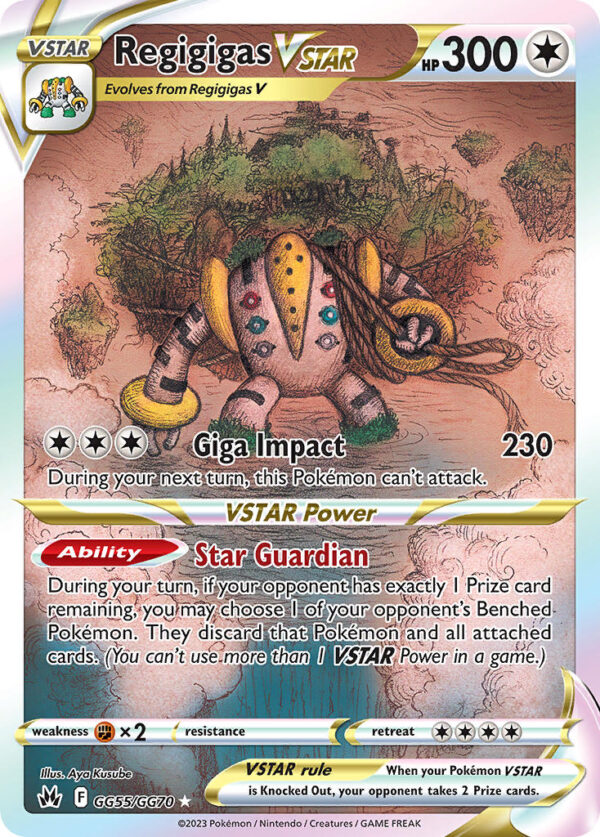 GG55/070 Regigigas VSTAR (Crown Zenith Galarian Gallery - Sword & Shield) Trainer Gallery Holo Rare - Pkmn  - VSTAR - English