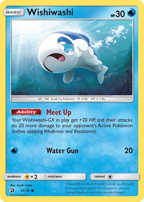 031/070 Wishiwashi (Dragon Majesty - Sun & Moon) Common - Pkmn  - Basic - English