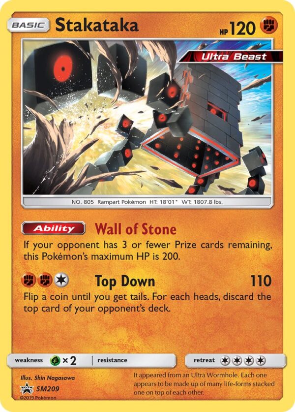 SM209/248 Stakataka (SM Black Star Promos - Sun & Moon) Promo - Pkmn  - Basic - English