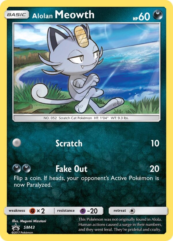 SM43/248 Alolan Meowth (SM Black Star Promos - Sun & Moon) Promo - Pkmn  - Basic - English