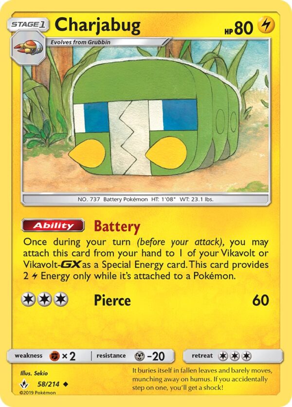 058/214 Charjabug (Unbroken Bonds - Sun & Moon) Uncommon - Pkmn  - Stage 1 - English