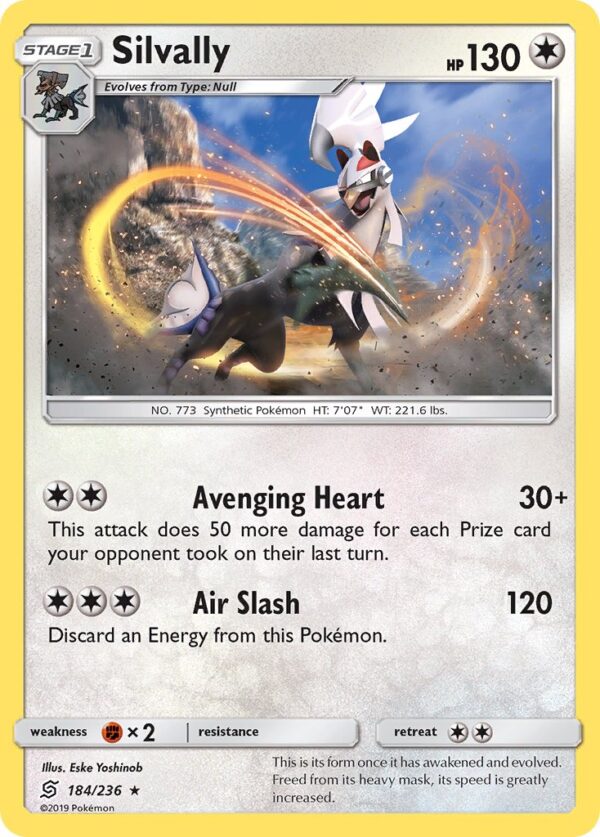 184/236 Silvally (Unified Minds - Sun & Moon) Rare Holo - Pkmn  - Stage 1 - English