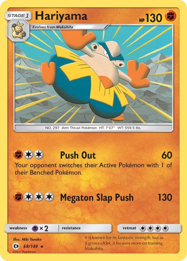068/149 Hariyama (Sun & Moon Base set - Sun & Moon) Rare - Pkmn  - Stage 1 - English