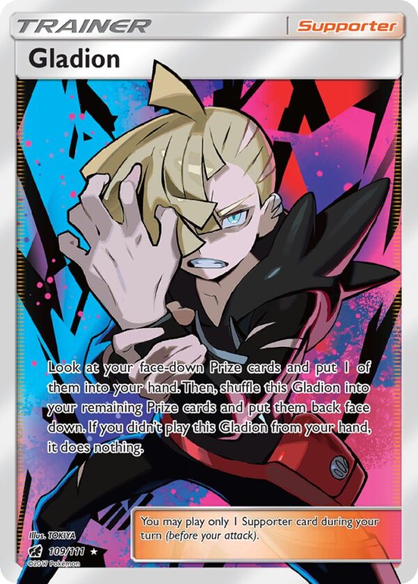 109/111 Gladion (Crimson Invasion - Sun & Moon) Ultra Rare - Trainer  - Supporter - English