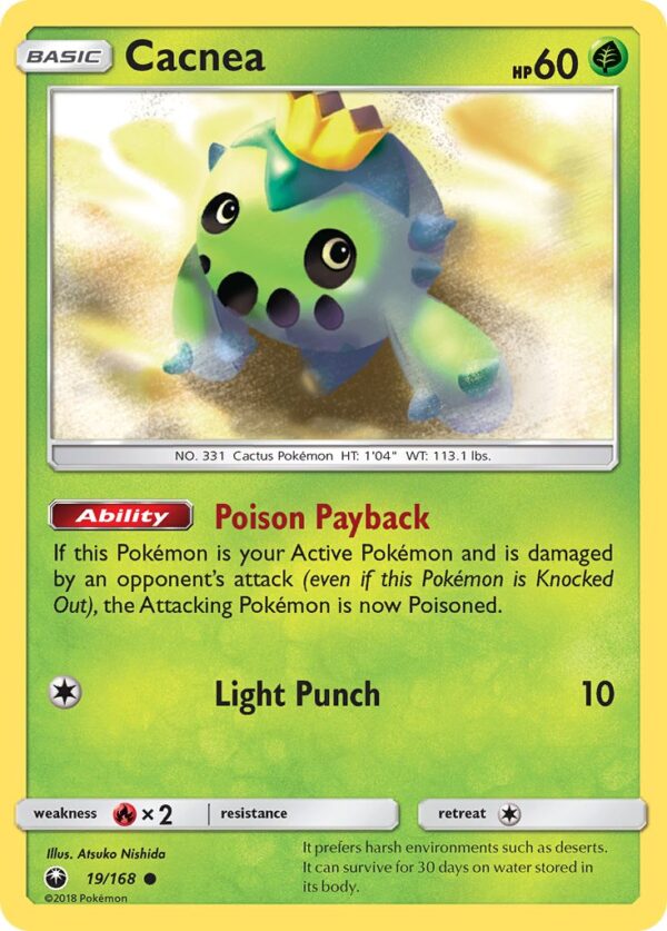 019/168 Cacnea (Celestial Storm - Sun & Moon) Common - Pkmn  - Basic - English