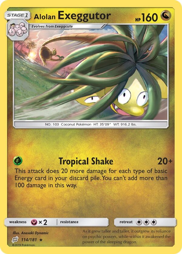 114/181 Alolan Exeggutor (Team Up - Sun & Moon) Rare - Pkmn  - Stage 1 - English