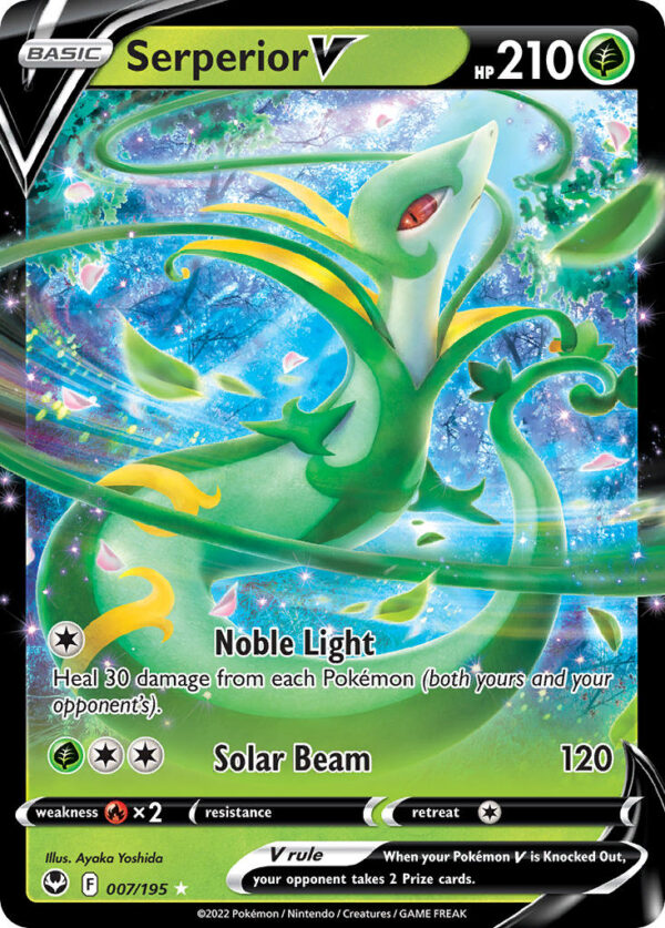 007/195 Serperior V (Silver Tempest - Sword & Shield) Holo Rare V - Pkmn  - Basic - English