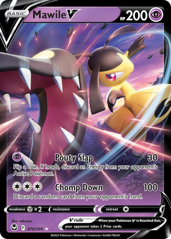 070/195 Mawile V (Silver Tempest - Sword & Shield) Holo Rare V - Pkmn  - Basic - English