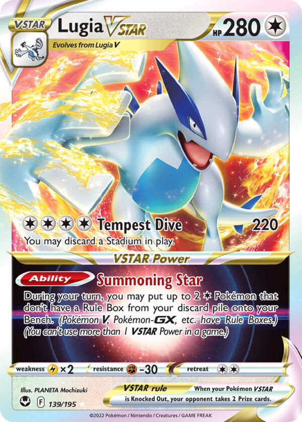 139/195 Lugia VSTAR (Silver Tempest - Sword & Shield) Holo Rare VSTAR - Pkmn  - VSTAR - English