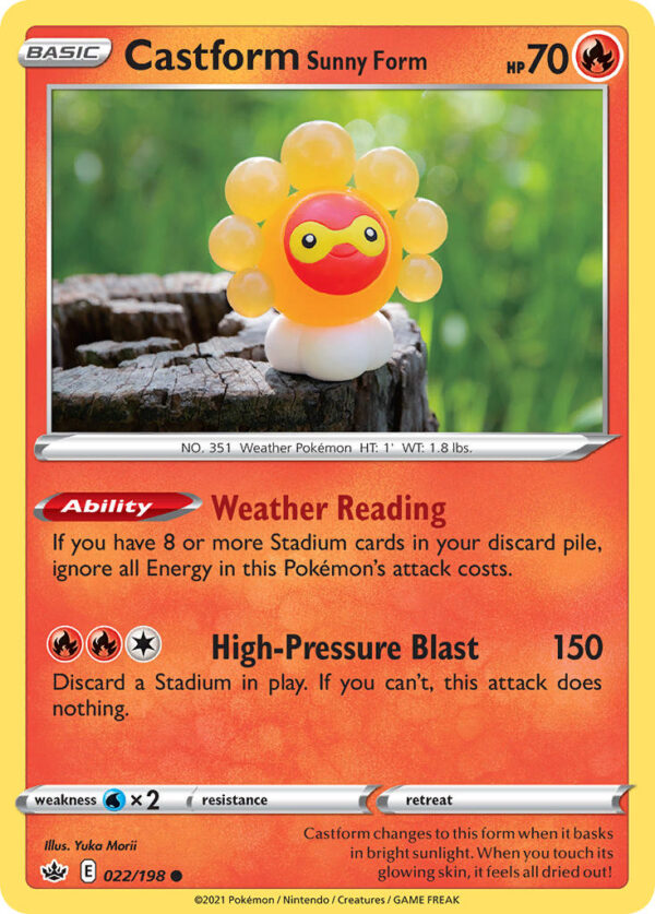 022/198 Castform Sunny Form (Chilling Reign - Sword & Shield) Common - Pkmn  - Basic - English