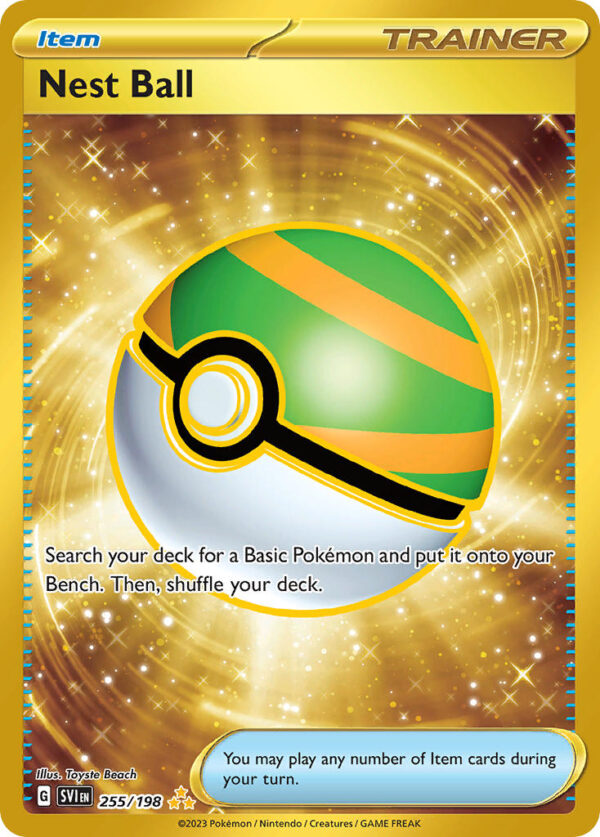 255/198 Nest Ball (Scarlet & Violet Base Set - Scarlet & Violet) Hyper Rare - Trainer  - Item - English