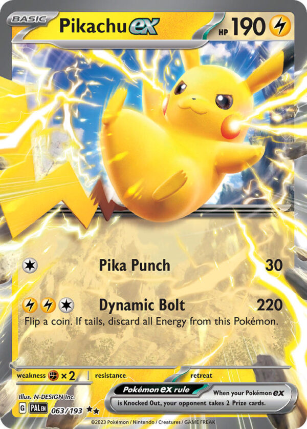 063/193 Pikachu ex (Paldea Evolved - Scarlet & Violet) Double Rare - Pkmn  - Basic - English