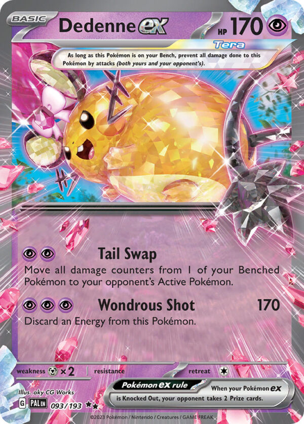 093/193 Dedenne ex (Paldea Evolved - Scarlet & Violet) Double Rare - Pkmn  - Basic - English