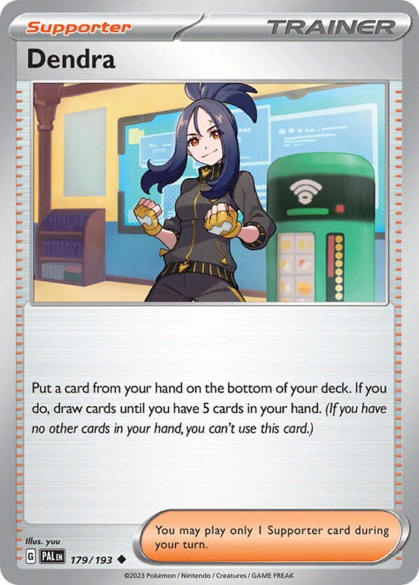 179/193 Dendra (Paldea Evolved - Scarlet & Violet) Reverse Holo - Trainer  - Supporter - English