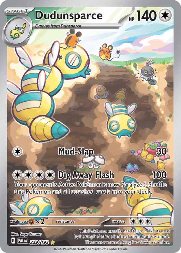 229/193 Dudunsparce (Paldea Evolved - Scarlet & Violet) Illustration Rare - Pkmn  - Stage 1 - English