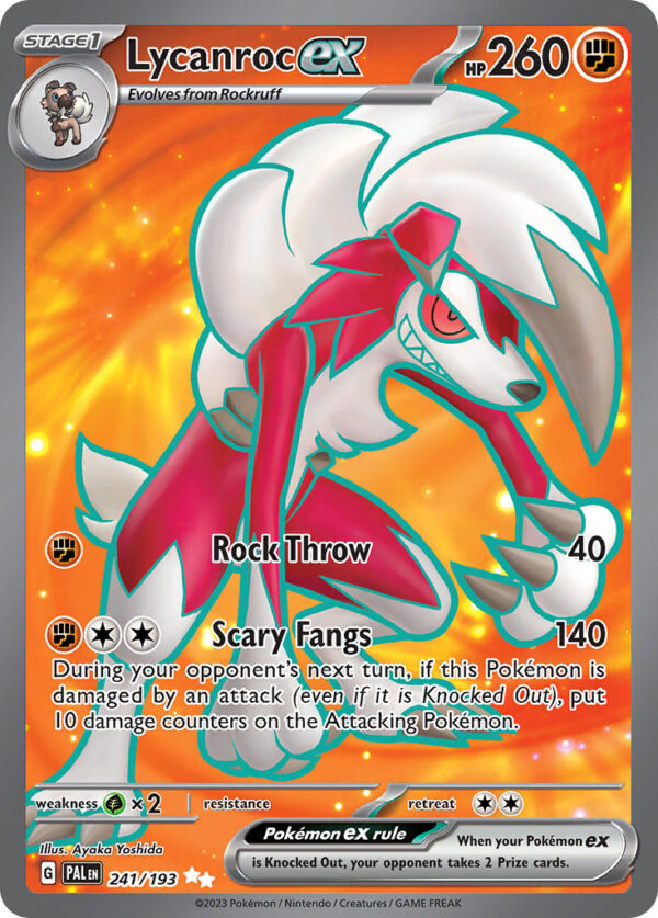 241/193 Lycanroc ex (Paldea Evolved - Scarlet & Violet) Ultra Rare - Pkmn  - Stage 1 - English