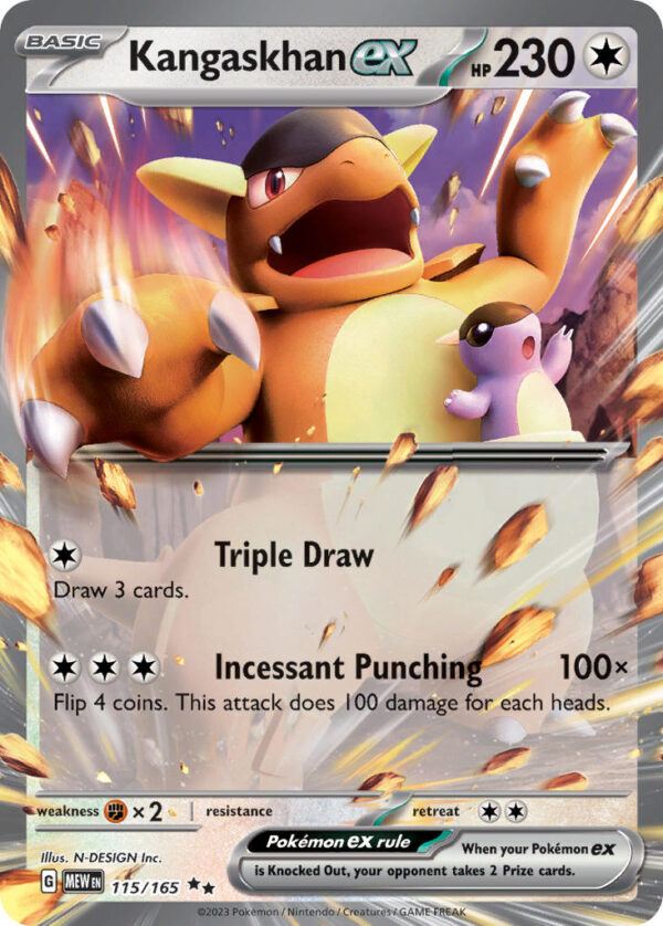 115/165 Kangaskhan ex (151 - Scarlet & Violet) Double Rare - Pkmn  - Basic - English