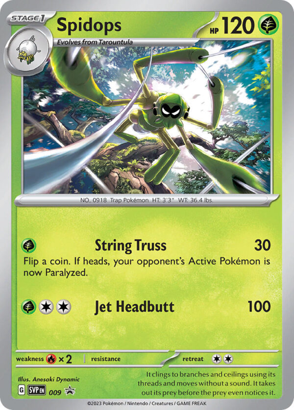 SVP009 Spidops (Scarlet & Violet Black Star Promos - Scarlet & Violet) Promo - Pkmn  - Stage 1 - English