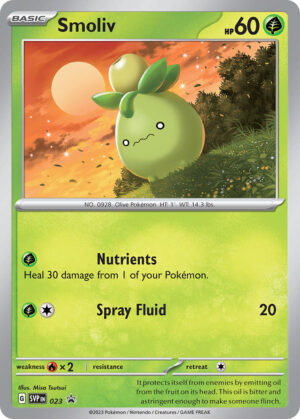 SVP023 Smoliv (Scarlet & Violet Black Star Promos - Scarlet & Violet) Promo - Pkmn  - Basic - English