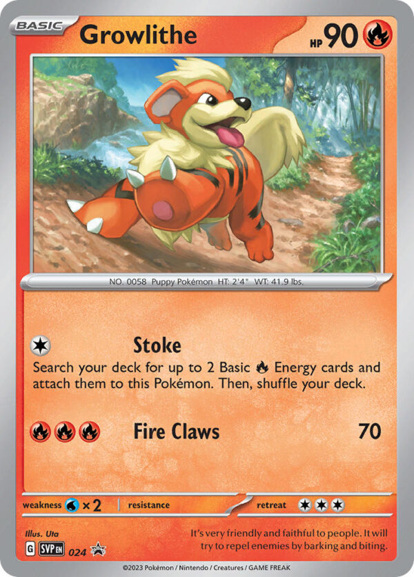 SVP024 Growlithe (Scarlet & Violet Black Star Promos - Scarlet & Violet) Cosmos Holo Promo - Pkmn  - Basic - English