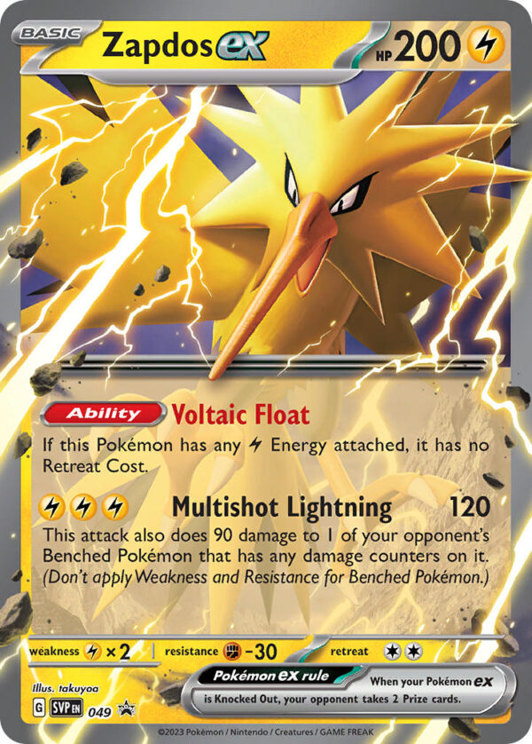 SVP049 Zapdos ex (Scarlet & Violet Black Star Promos - Scarlet & Violet) Promo - Pkmn  - Basic - English