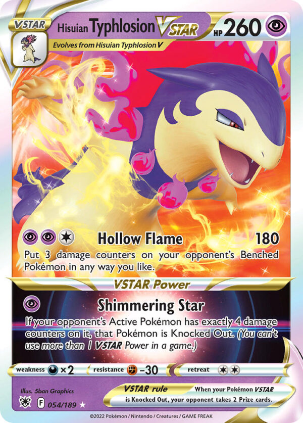 054/189 Hisuian Typhlosion VSTAR (Astral Radiance - Sword & Shield) Holo Rare VSTAR - Pkmn  - VSTAR - English