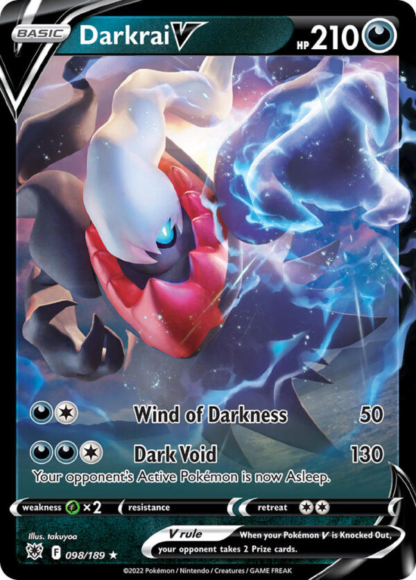 098/189 Darkrai V (Astral Radiance - Sword & Shield) Holo Rare V - Pkmn  - Basic - English