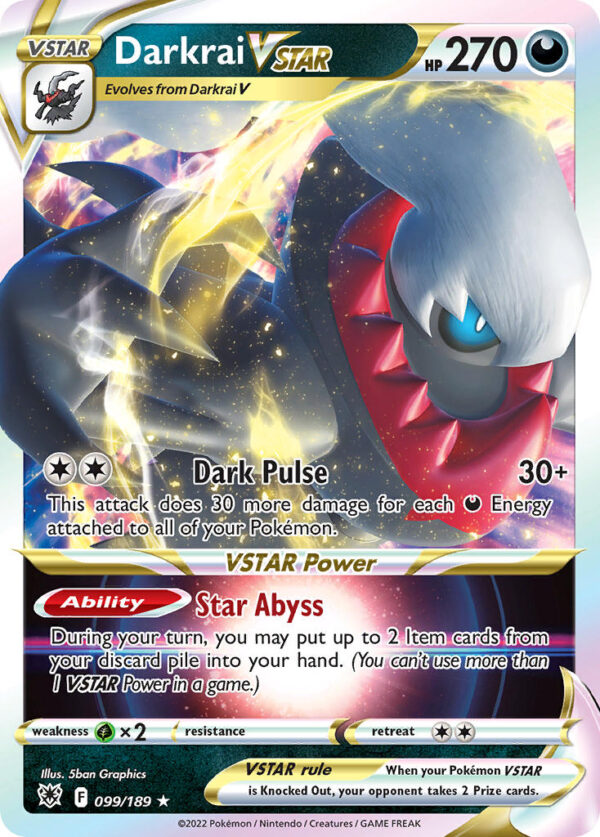 099/189 Darkrai VSTAR (Astral Radiance - Sword & Shield) Holo Rare VSTAR - Pkmn  - VSTAR - English