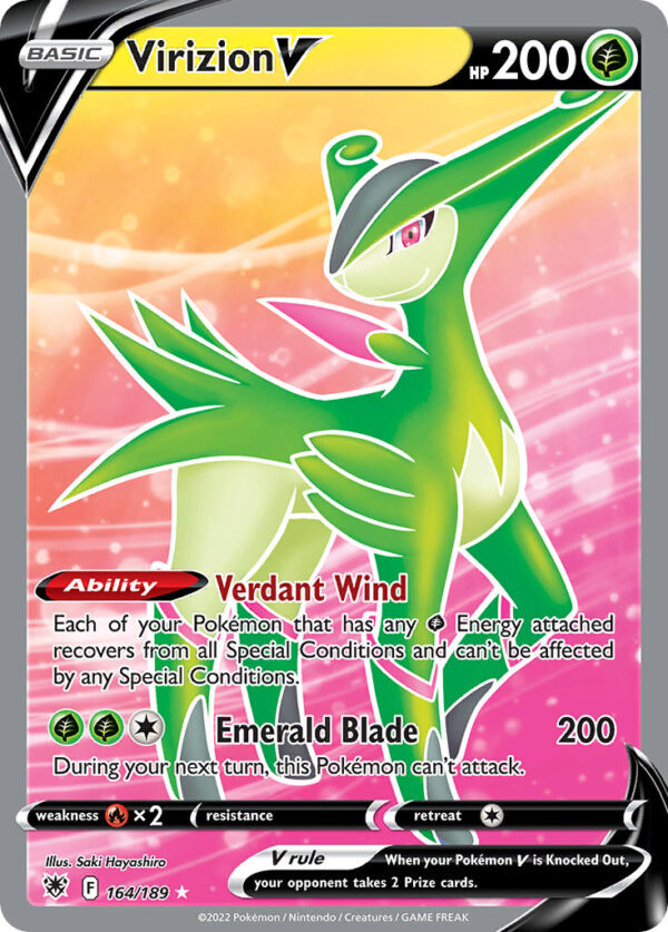 164/189 Virizion V (Astral Radiance - Sword & Shield) Ultra Rare - Pkmn  - Basic - English