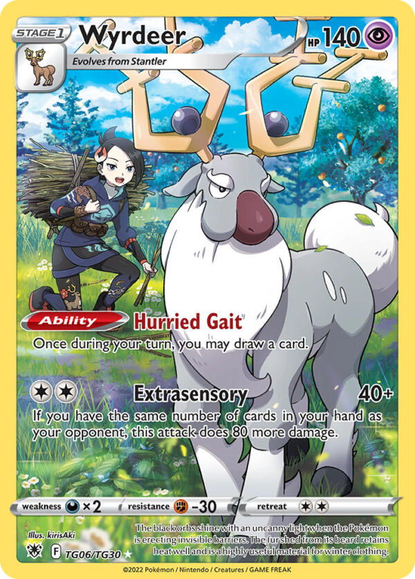 TG06/TG30 Wyrdeer (Astral Radiance Trainer Gallery - Sword & Shield) Trainer Gallery Holo Rare - Pkmn  - Stage 1 - English