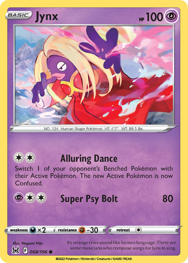 068/196 Jynx (Lost Origin - Sword & Shield) Common - Pkmn  - Basic - English