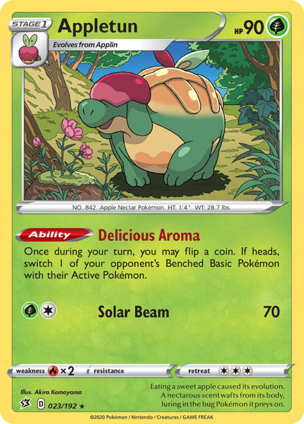 023/192 Appletun (Rebel Clash - Sword & Shield) Rare Holo - Pkmn  - Stage 1 - English