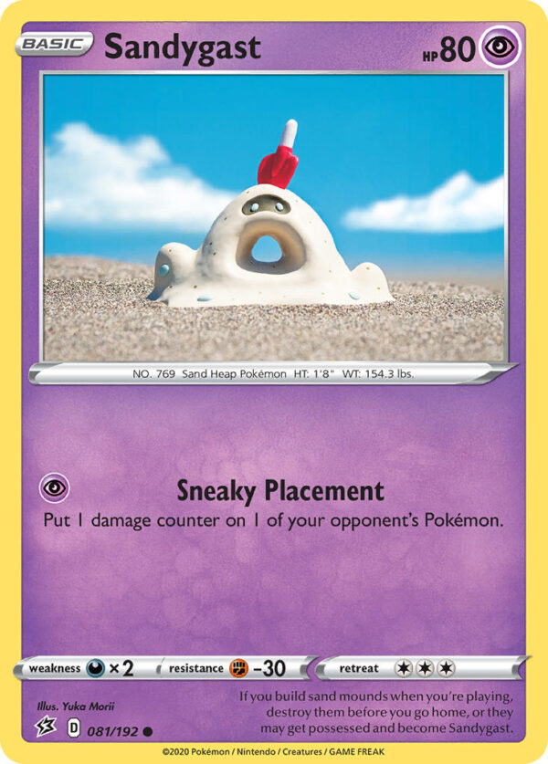 081/192 Sandygast (Rebel Clash - Sword & Shield) Common - Pkmn  - Basic - English