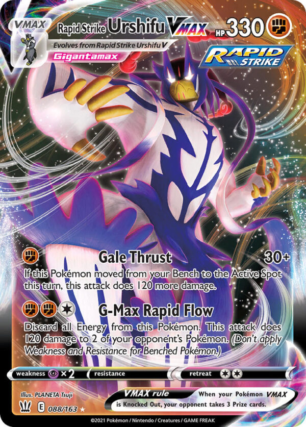 088/163 Rapid Strike Urshifu VMAX (Battle Styles - Sword & Shield) Holo Rare VMAX - Pkmn  - VMAX - English