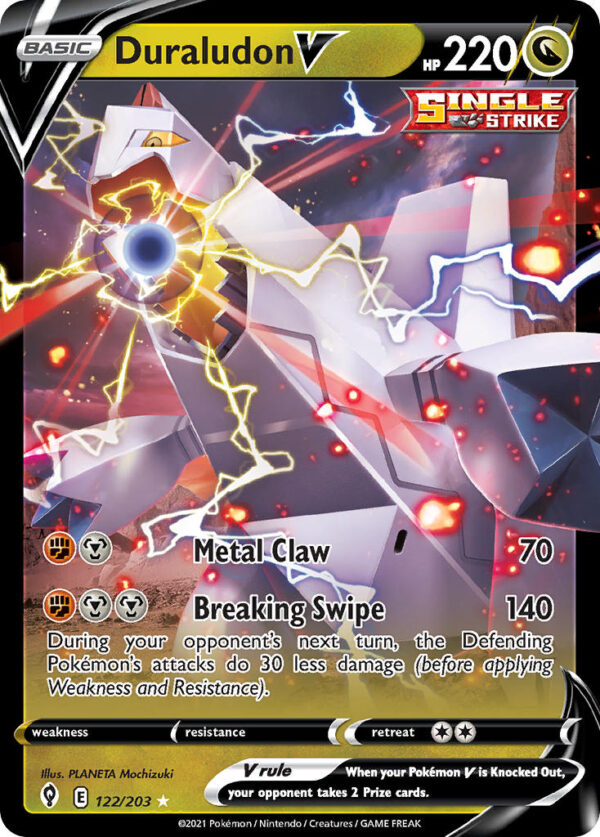 122/203 Duraludon V (Evolving Skies - Sword & Shield) Holo Rare V - Pkmn  - Basic - English