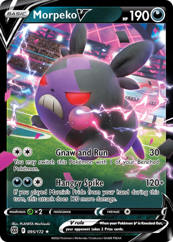095/172 Morpeko V (Brilliant Stars - Sword & Shield) Holo Rare V - Pkmn  - Basic - English