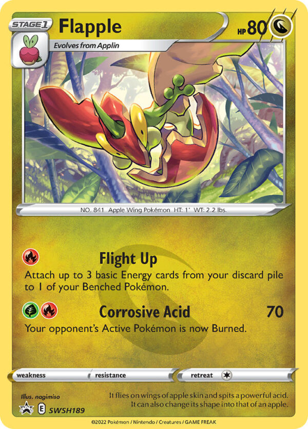 SWSH189 Flapple (SWSH Black Star Promos - Sword & Shield) Promo - Pkmn  - Stage 1 - English
