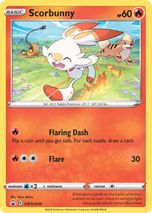 SWSH244/307 Scorbunny (SWSH Black Star Promos - Sword & Shield) Promo - Pkmn  - Basic - English