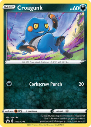 SWSH245 Croagunk (SWSH Black Star Promos - Sword & Shield) Promo - Pkmn  - Basic - English