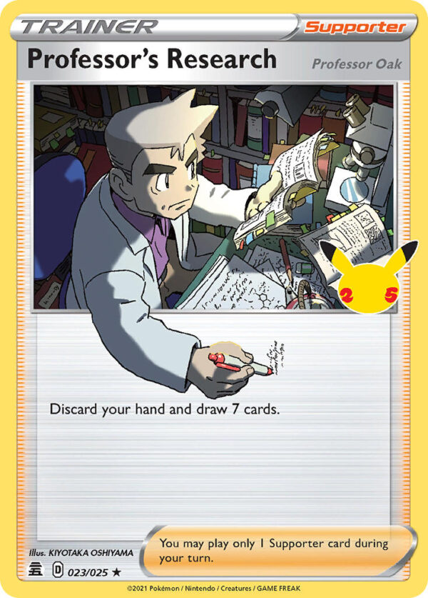 023/025 Professor’s Research (Celebrations - Sword & Shield) Rare Holo - Trainer  - Supporter - English