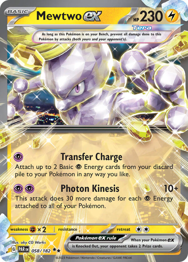 058/182 Mewtwo ex (Paradox Rift - Scarlet & Violet) Double Rare - Pkmn - Basic - English