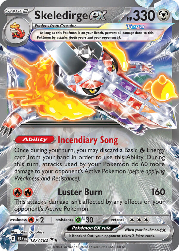 137/182 Skeledirge ex (Paradox Rift - Scarlet & Violet) Double Rare - Pkmn - Stage 2 - English