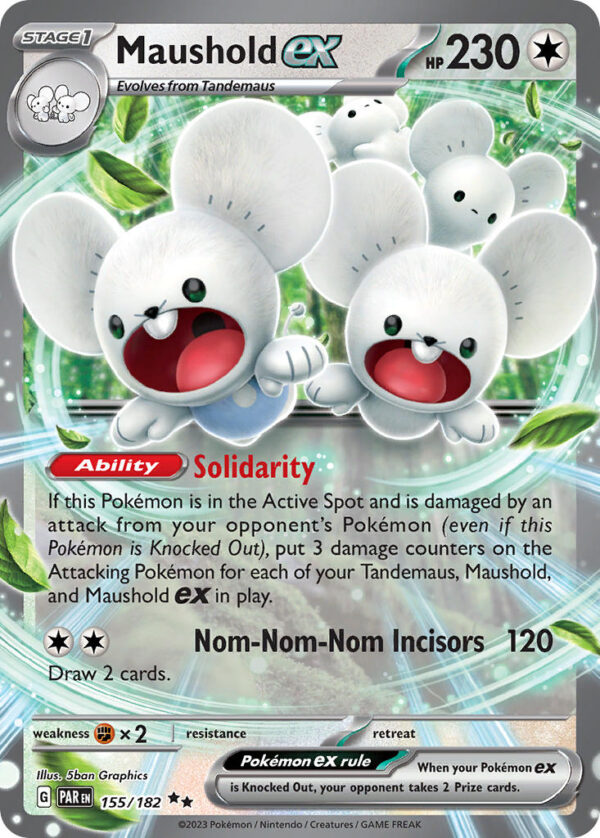 155/182 Maushold ex (Paradox Rift - Scarlet & Violet) Double Rare - Pkmn - Stage 1 - English